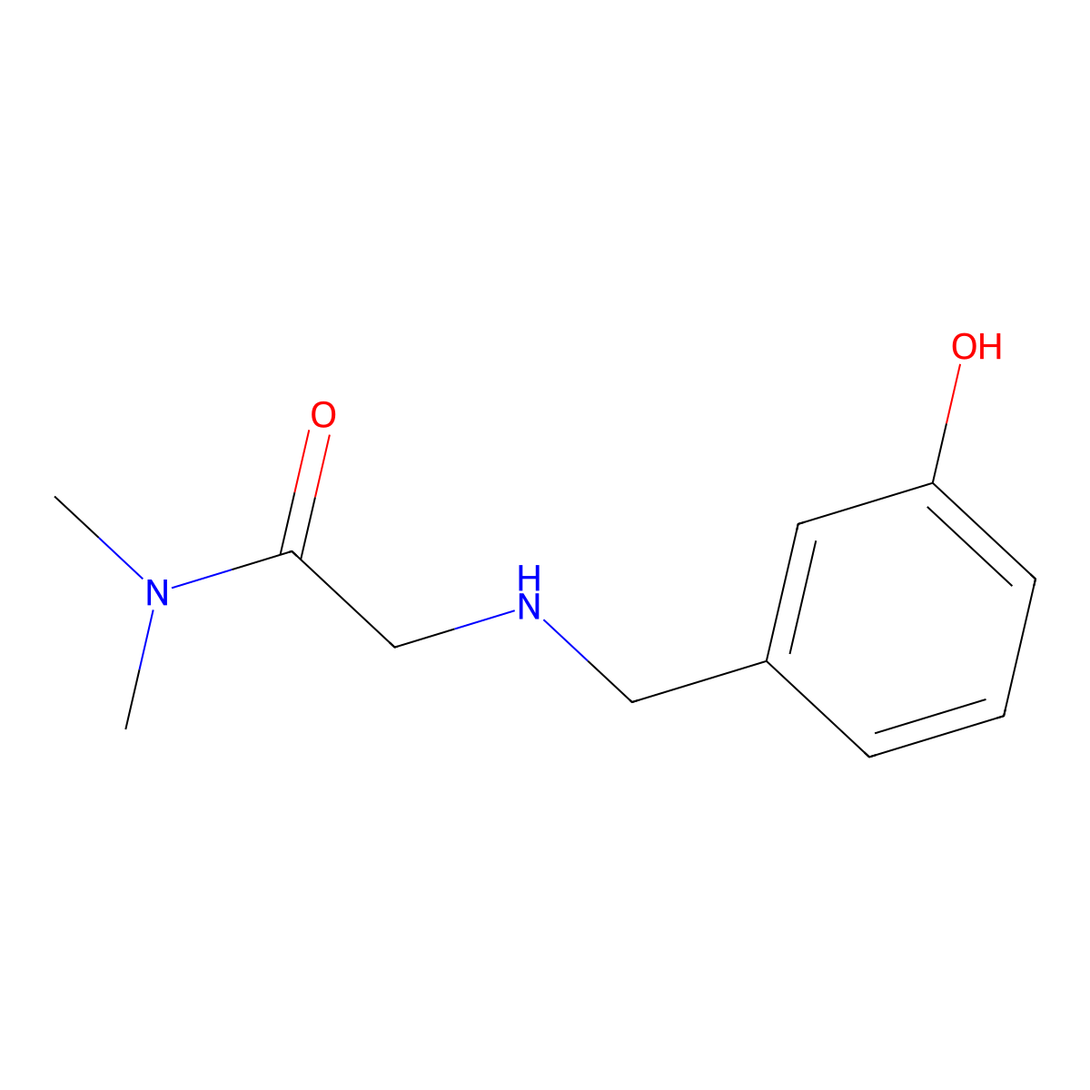 2-{[(3-hydroxyphenyl)methyl]amino}-N,N-dimethylacetamide molecular structure, CAS 1096272-41-1