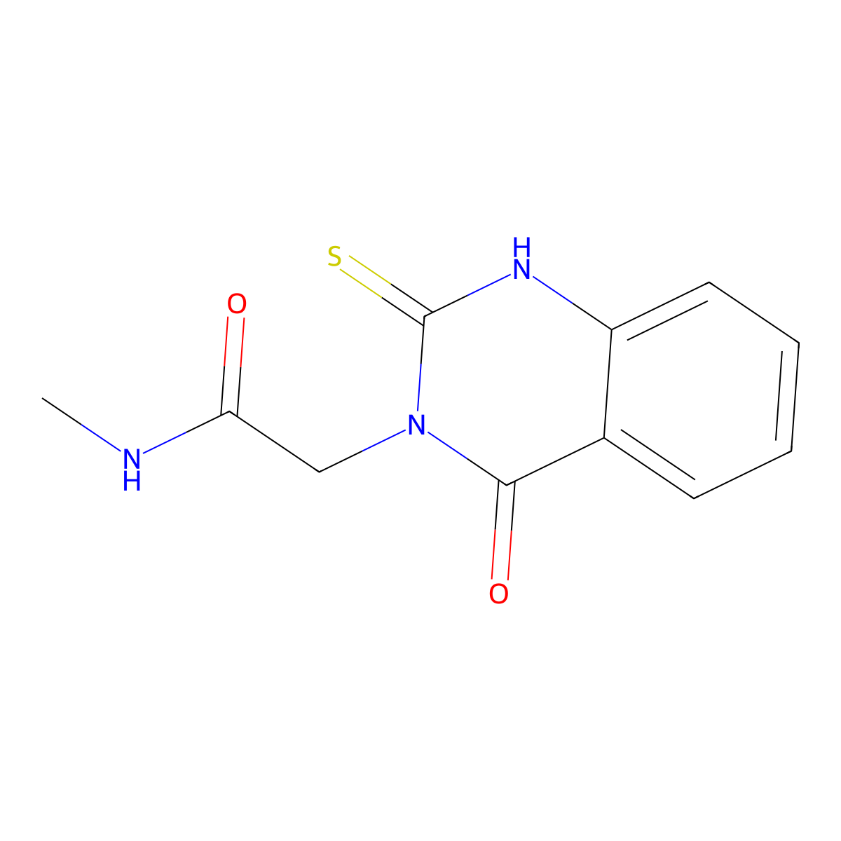 N-methyl-2-(4-oxo-2-sulfanylidene-1H-quinazolin-3-yl)acetamide molecular structure, CAS 1096272-74-0