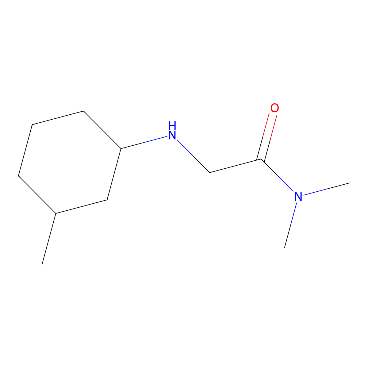 N,N-dimethyl-2-[(3-methylcyclohexyl)amino]acetamide molecular structure, CAS 1096273-48-1