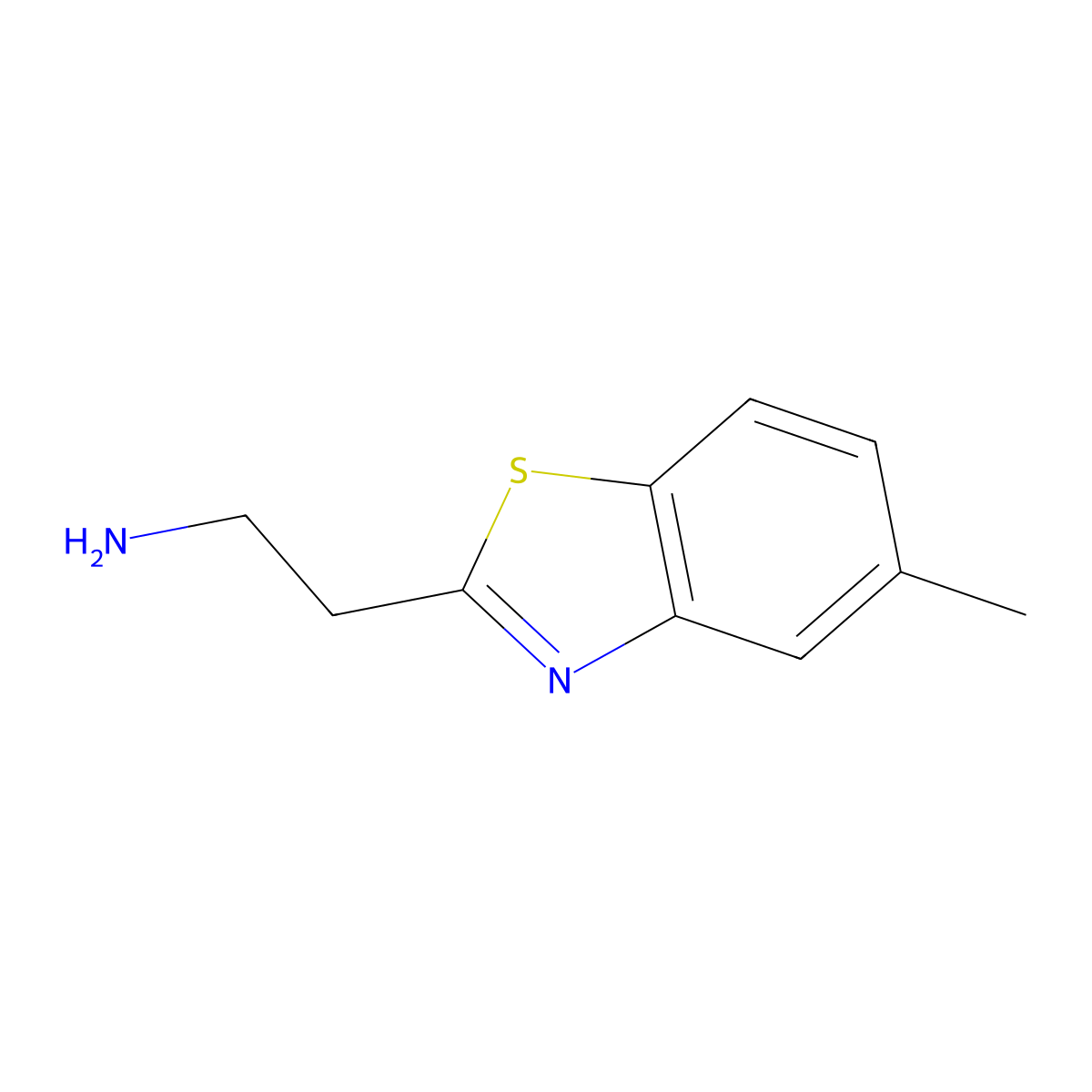 2-(5-Methyl-1,3-benzothiazol-2-yl)ethan-1-amine molecular structure, CAS 1096273-74-3