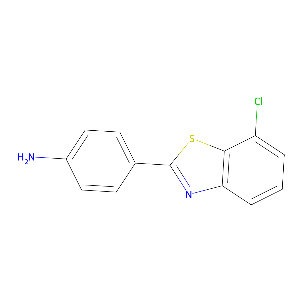 4-(7-Chloro-1,3-benzothiazol-2-yl)aniline molecular structure, CAS 1096285-07-2
