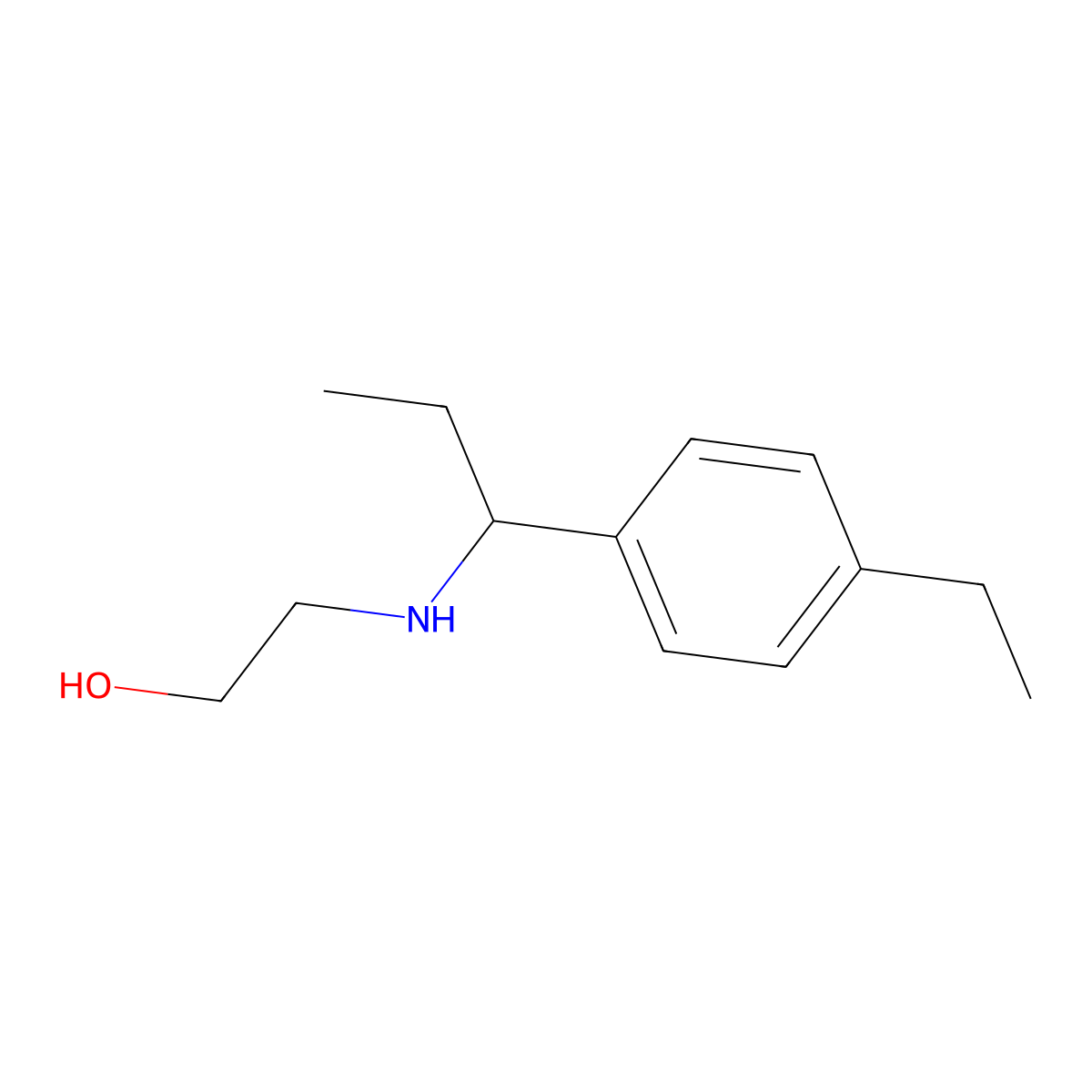 2-{[1-(4-Ethylphenyl)propyl]amino}ethan-1-ol molecular structure, CAS 1096285-88-9
