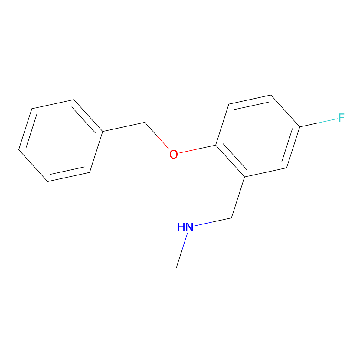 N-Methyl 2-benzyloxy-5-fluorobenzylamine molecular structure, CAS 1096291-17-6