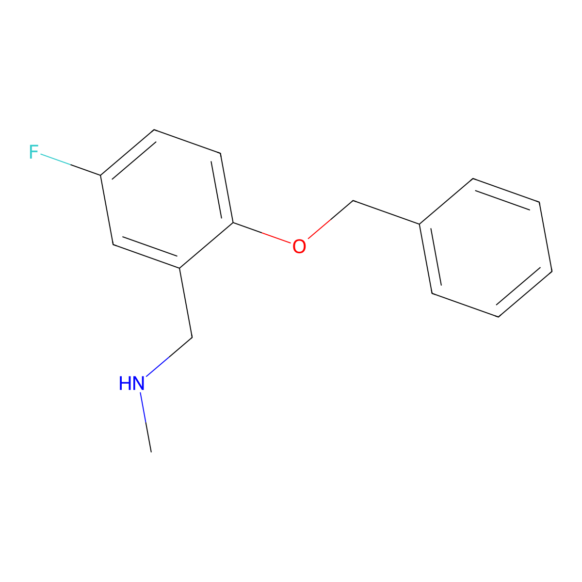 N-Methyl 2-benzyloxy-5-fluorobenzylamine molecular structure, CAS 1096291-17-6