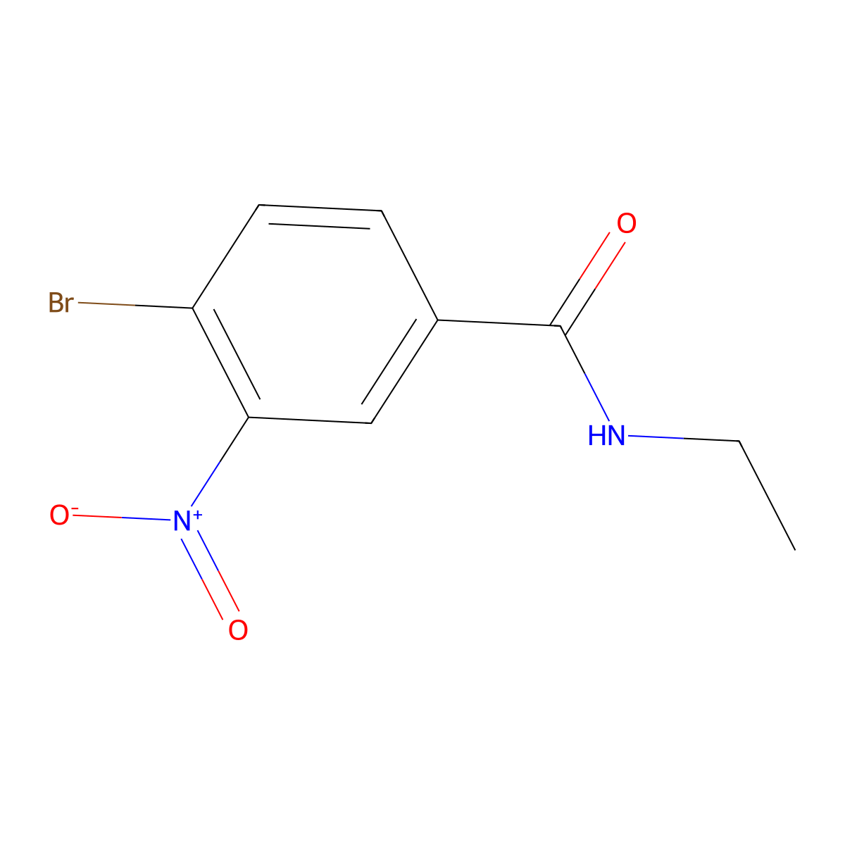 4-Bromo-N-ethyl-3-nitrobenzamide molecular structure, CAS 1096291-52-9