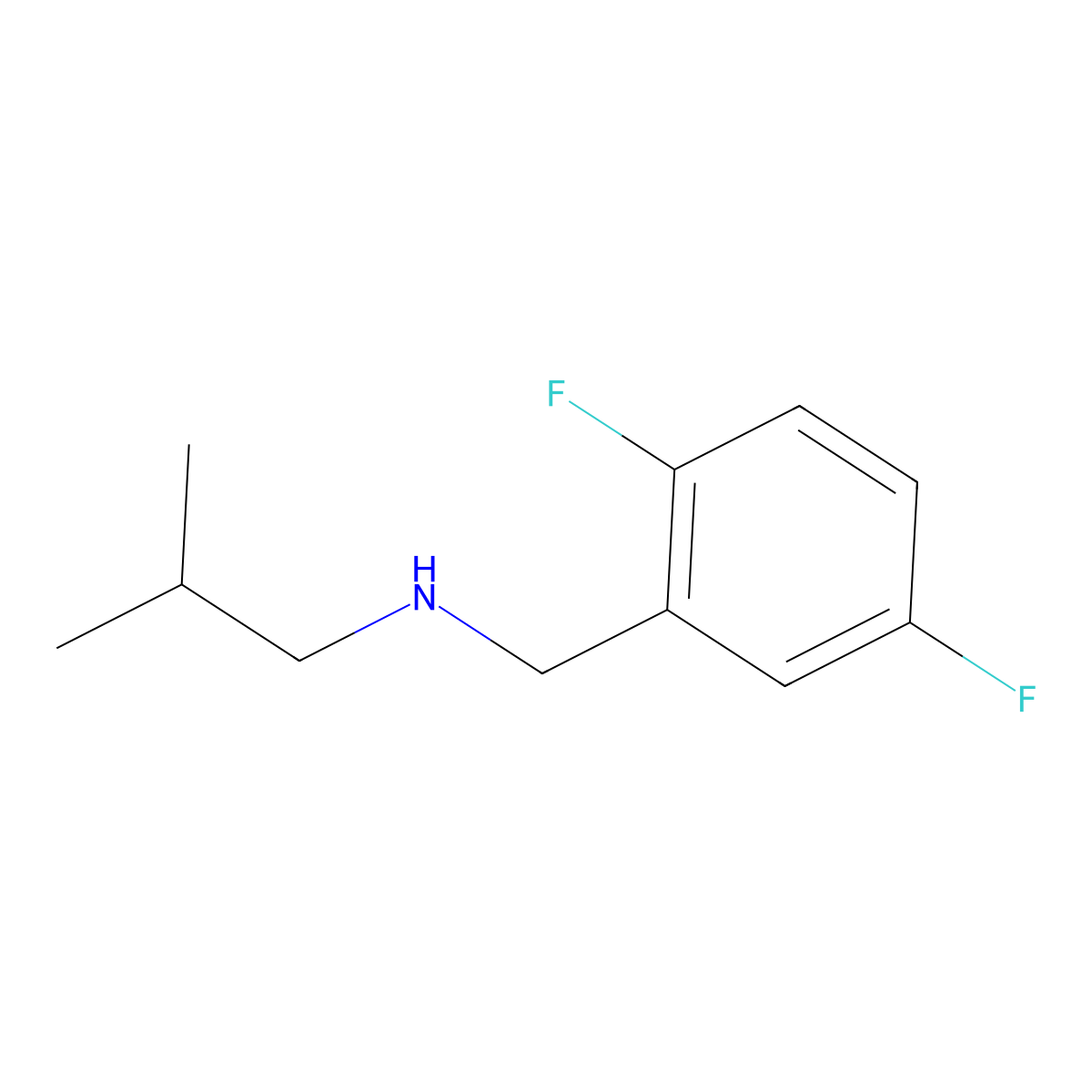 [(2,5-Difluorophenyl)methyl](2-methylpropyl)amine molecular structure, CAS 1096295-80-5