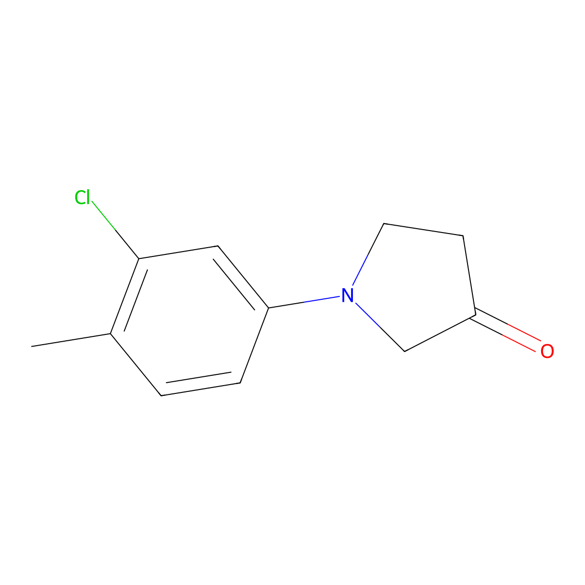 1-(3-Chloro-4-methylphenyl)pyrrolidin-3-one molecular structure, CAS 1096301-03-9
