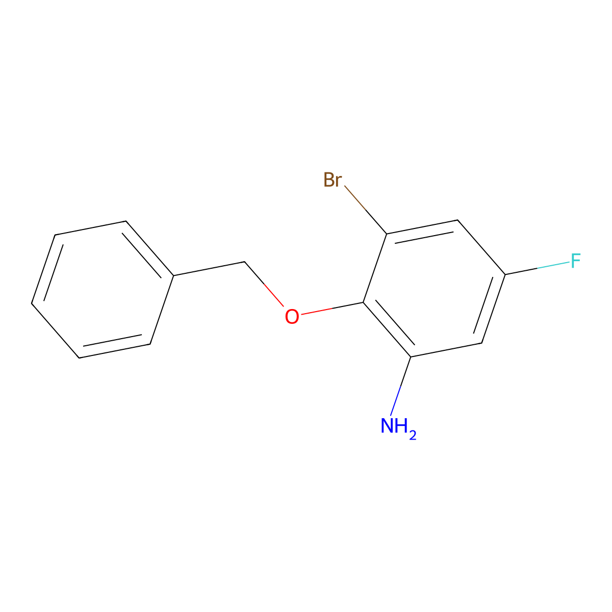 2-(Benzyloxy)-3-bromo-5-fluoroaniline molecular structure, CAS 1096303-75-1