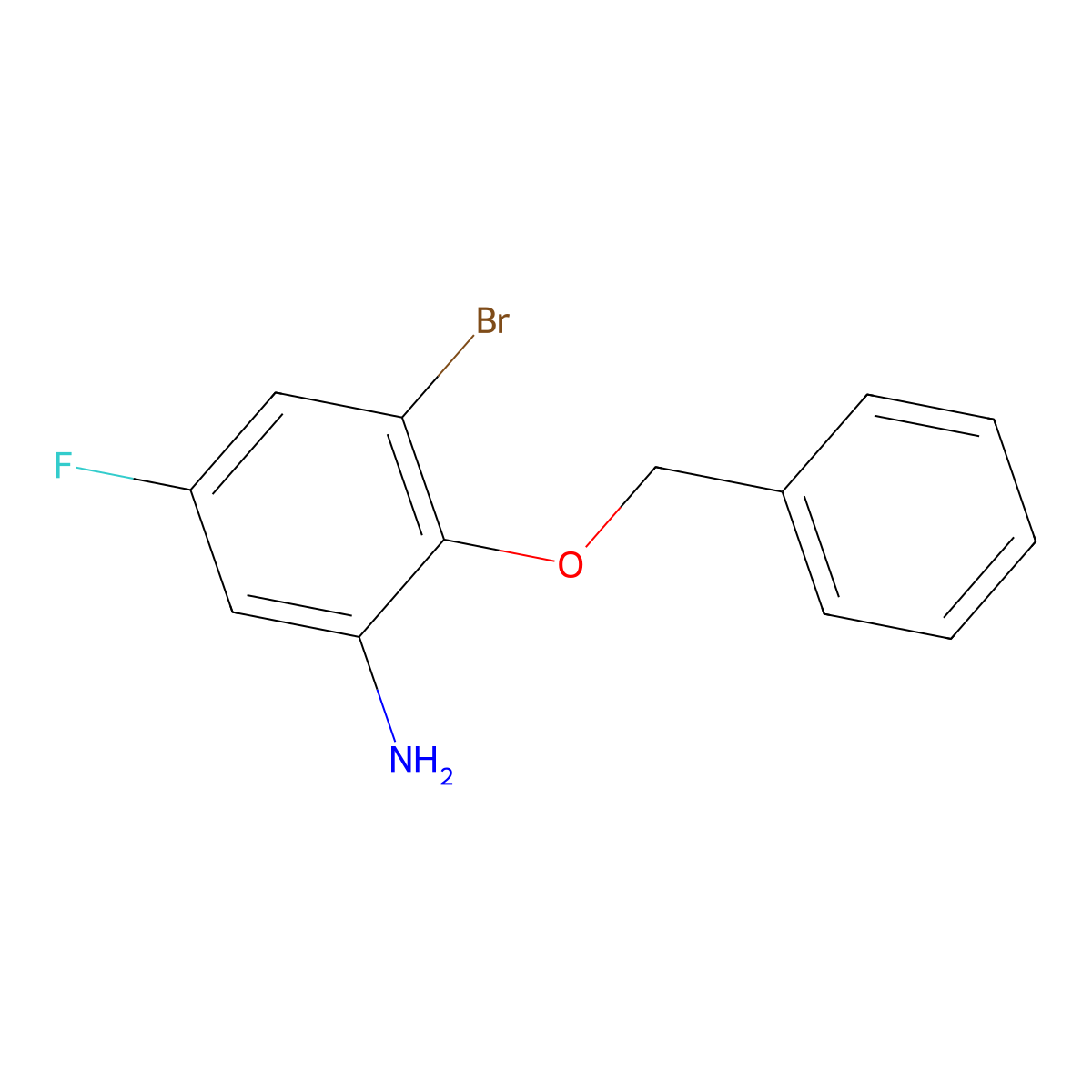 2-(Benzyloxy)-3-bromo-5-fluoroaniline molecular structure, CAS 1096303-75-1
