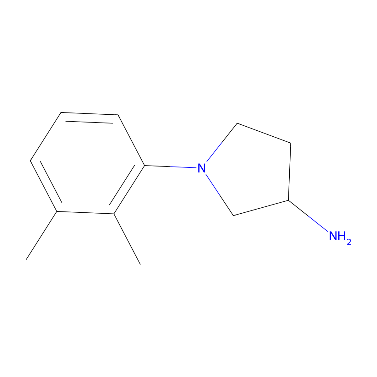 1-(2,3-Dimethylphenyl)pyrrolidin-3-amine molecular structure, CAS 1096305-18-8
