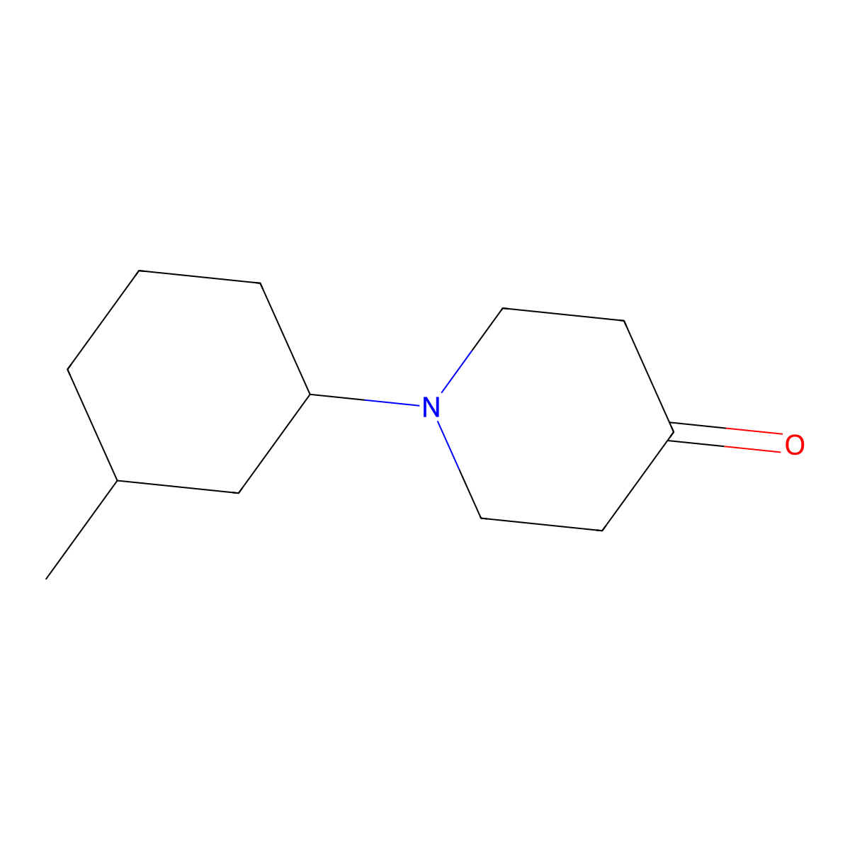 1-(3-Methylcyclohexyl)piperidin-4-one molecular structure, CAS 1096306-10-3
