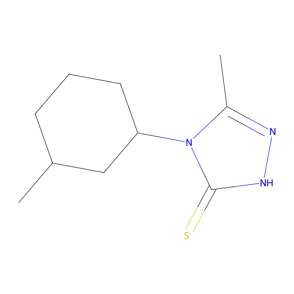 5-methyl-4-(3-methylcyclohexyl)-4H-1,2,4-triazole-3-thiol molecular structure, CAS 1096306-89-6