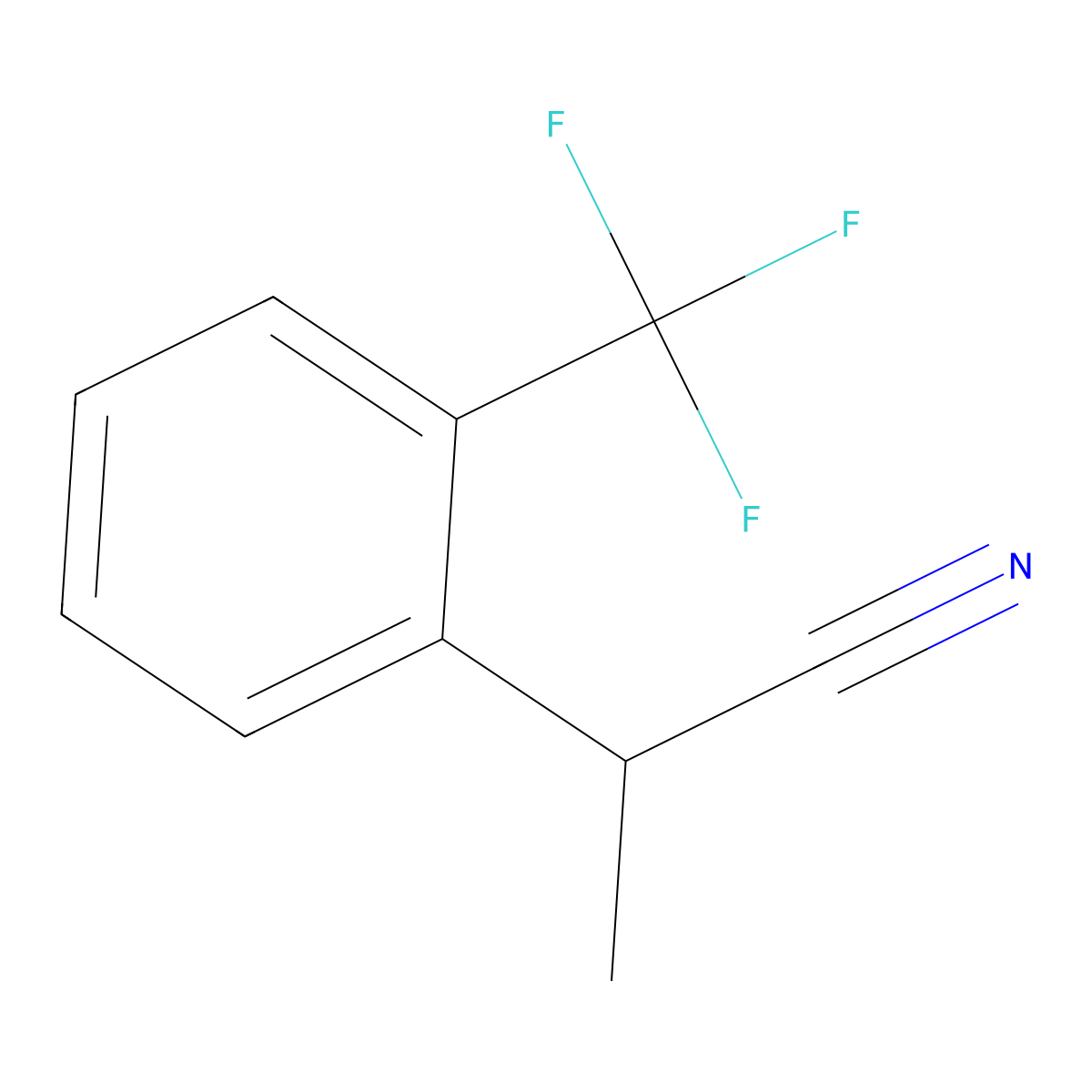 2-[2-(Trifluoromethyl)phenyl]propanenitrile molecular structure, CAS 1096308-46-1