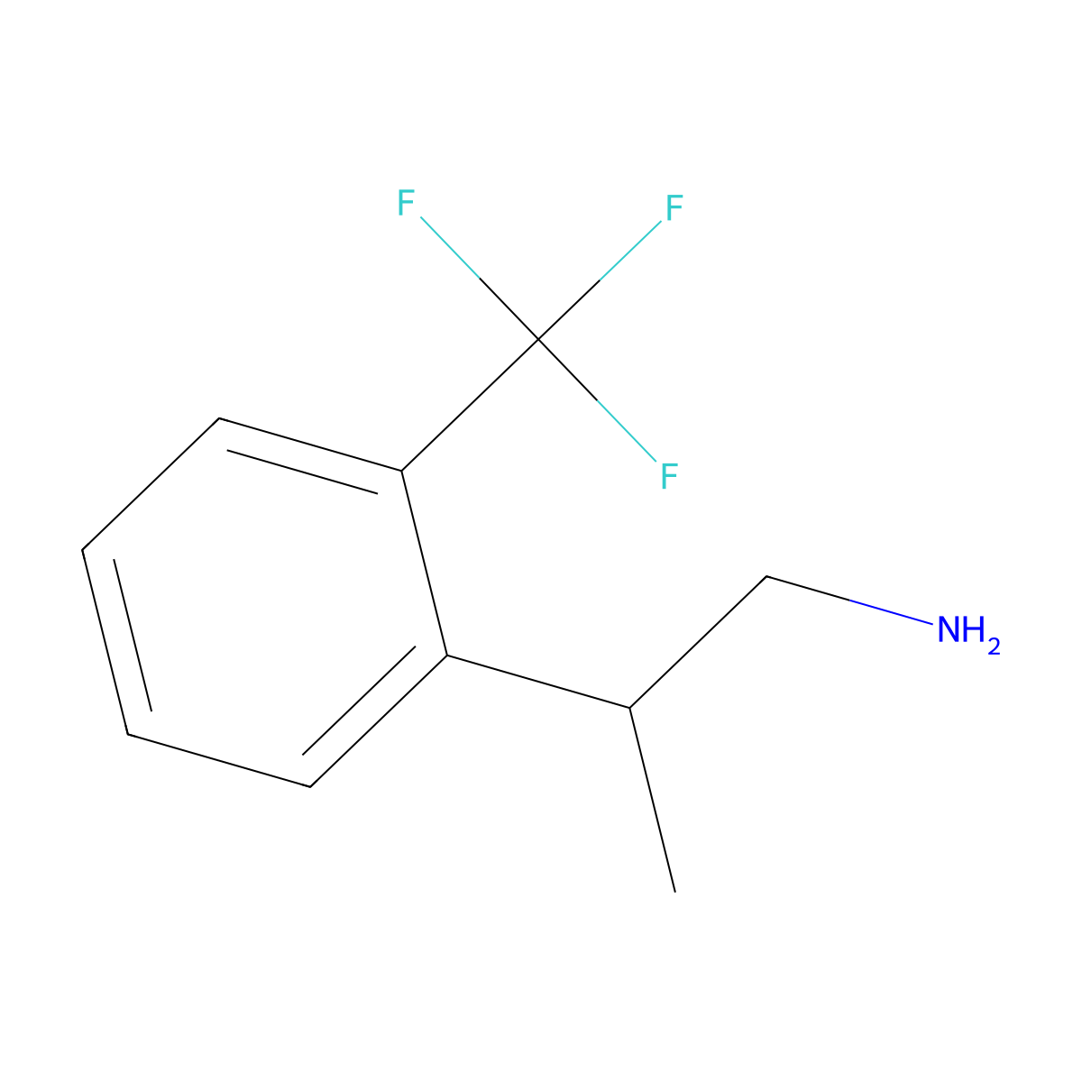 2-[2-(Trifluoromethyl)phenyl]propan-1-amine molecular structure, CAS 1096308-60-9