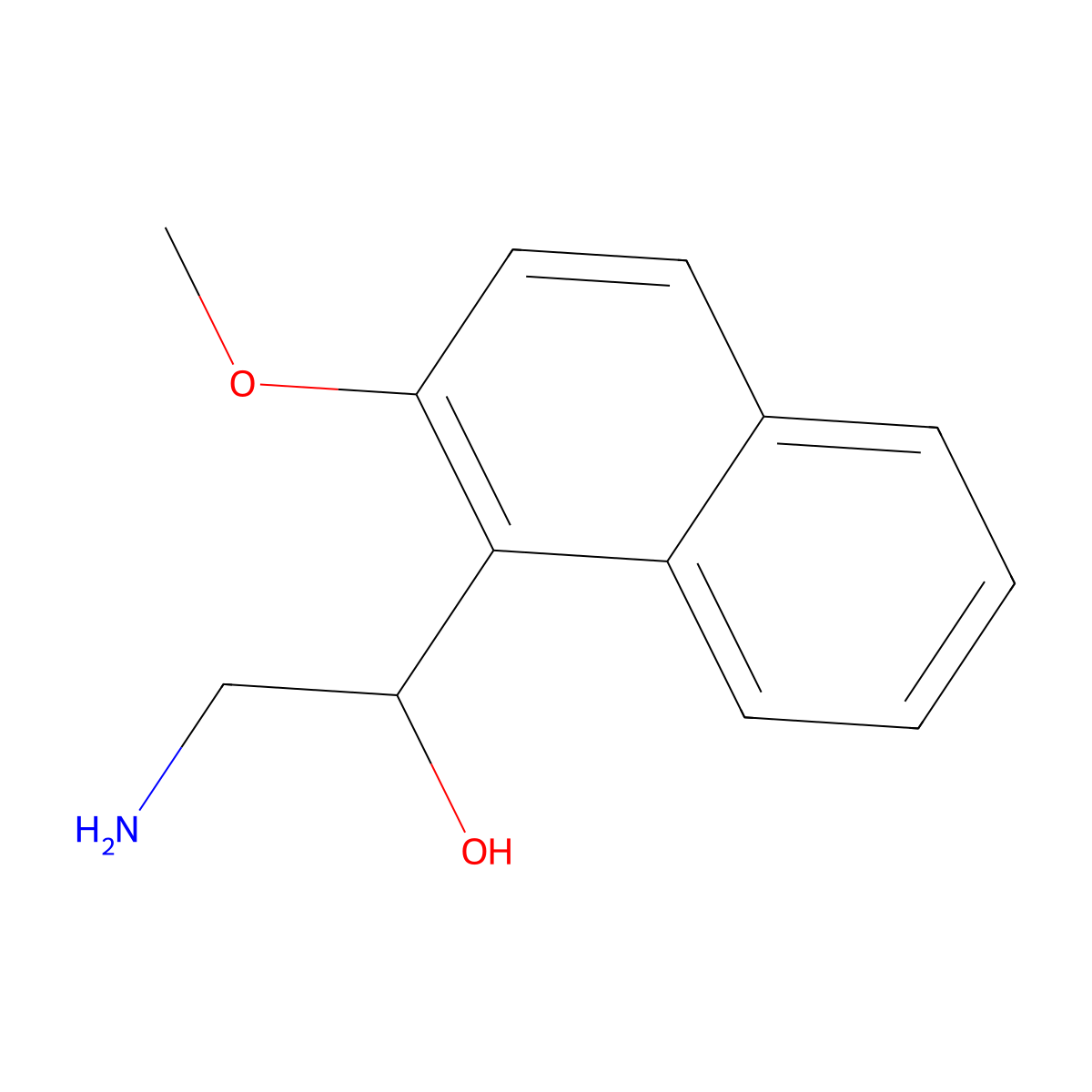 2-Amino-1-(2-methoxynaphthalen-1-yl)ethan-1-ol molecular structure, CAS 1096310-55-2
