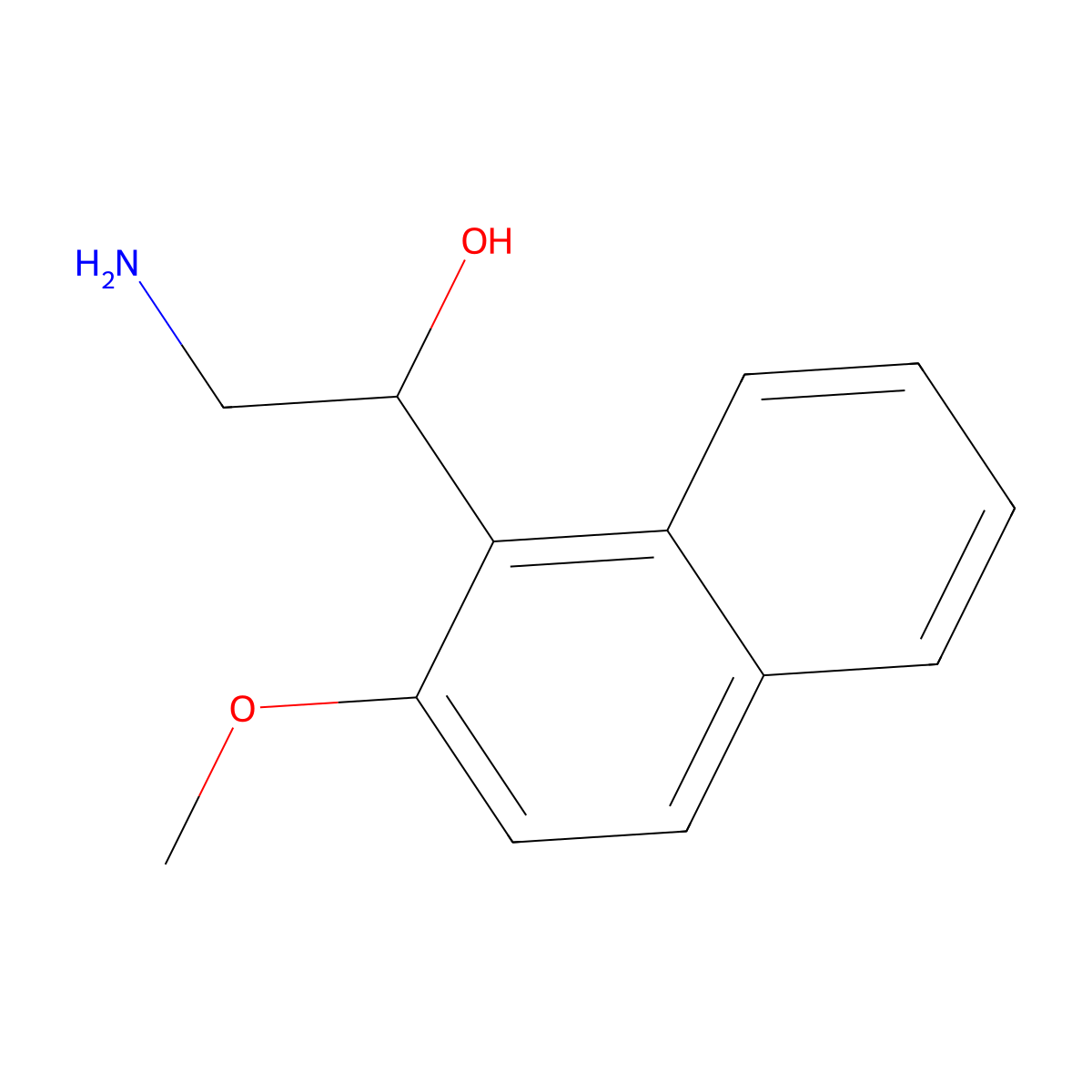 2-Amino-1-(2-methoxynaphthalen-1-yl)ethan-1-ol molecular structure, CAS 1096310-55-2
