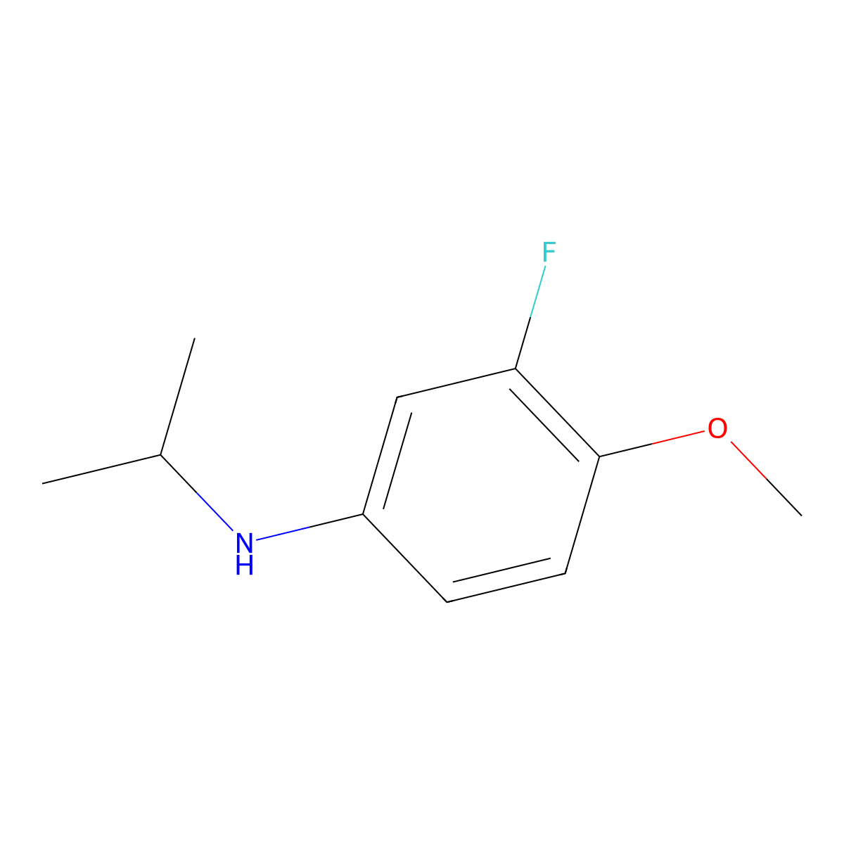 3-fluoro-4-methoxy-N-(propan-2-yl)aniline molecular structure, CAS 1096312-78-5