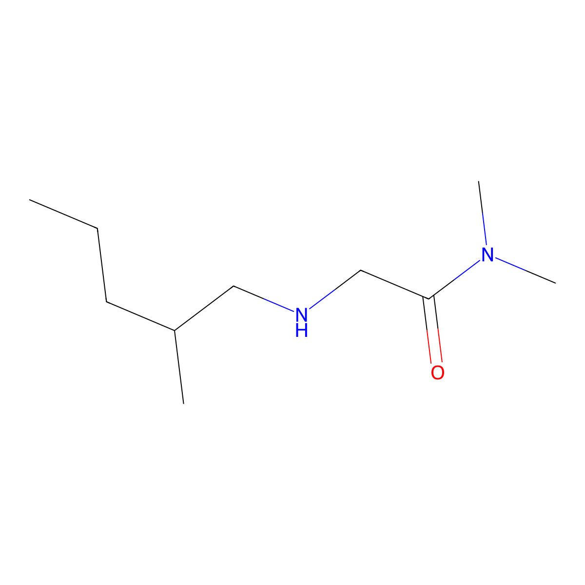 N,N-Dimethyl-2-[(2-methylpentyl)amino]acetamide molecular structure, CAS 1096313-15-3