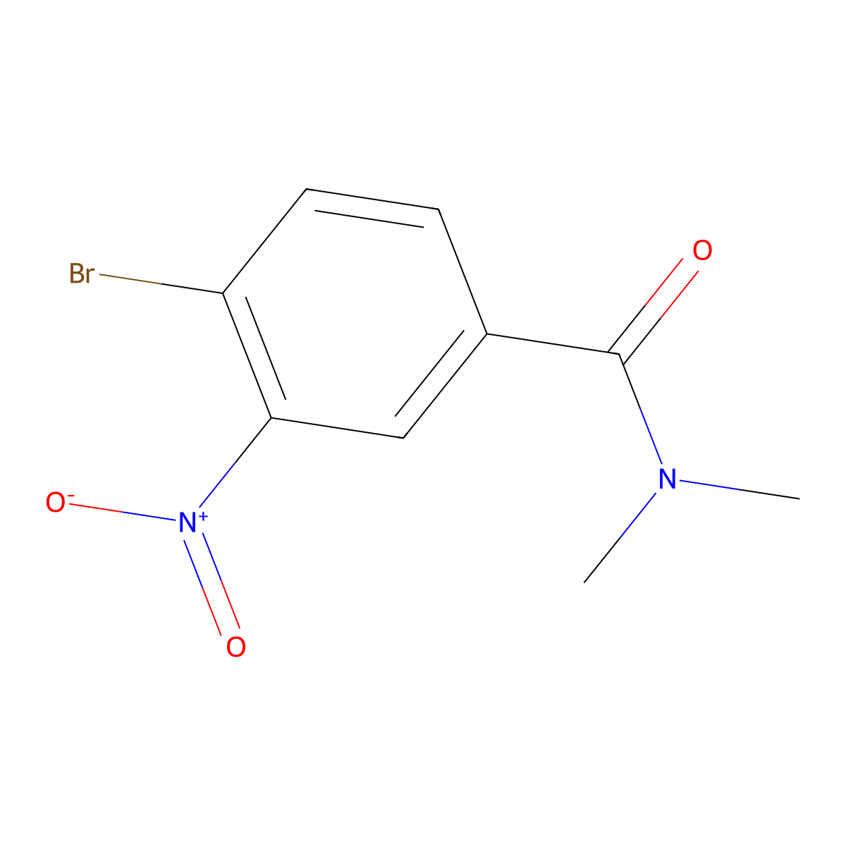 4-bromo-N,N-dimethyl-3-nitrobenzamide molecular structure, CAS 1096314-63-4