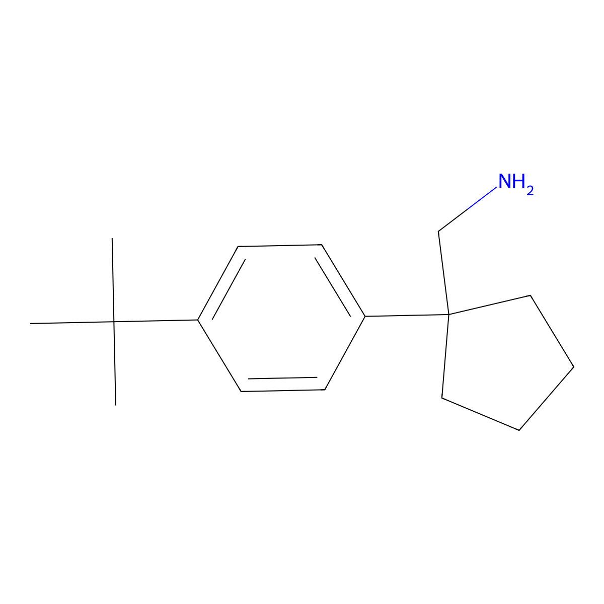 [1-(4-Tert-butylphenyl)cyclopentyl]methanamine molecular structure, CAS 1096317-29-1