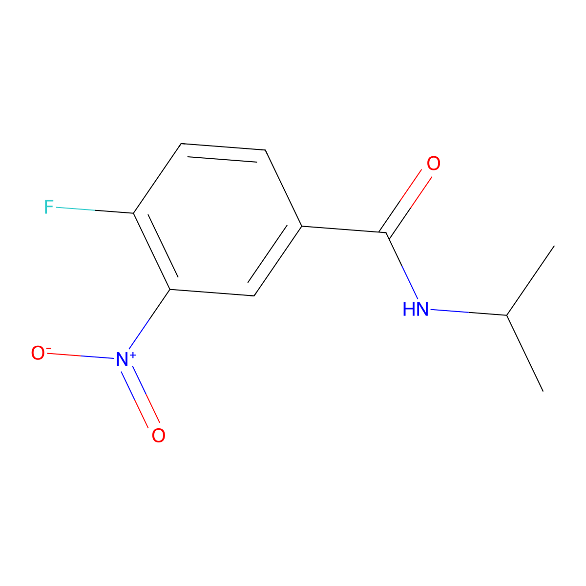 4-Fluoro-N-isopropyl-3-nitrobenzamide molecular structure, CAS 1096317-51-9