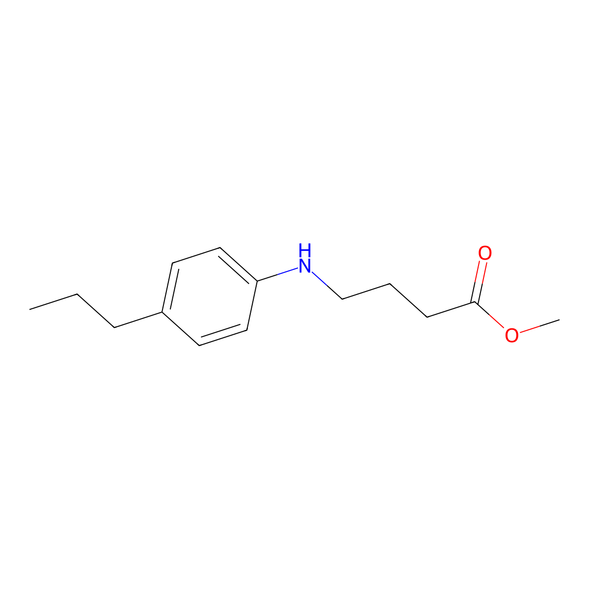 Methyl 4-[(4-propylphenyl)amino]butanoate molecular structure, CAS 1096318-05-6
