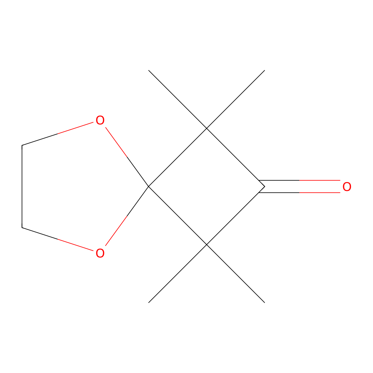 1,1,3,3-Tetramethyl-5,8-dioxaspiro[3.4]octan-2-one molecular structure, CAS 109632-78-2
