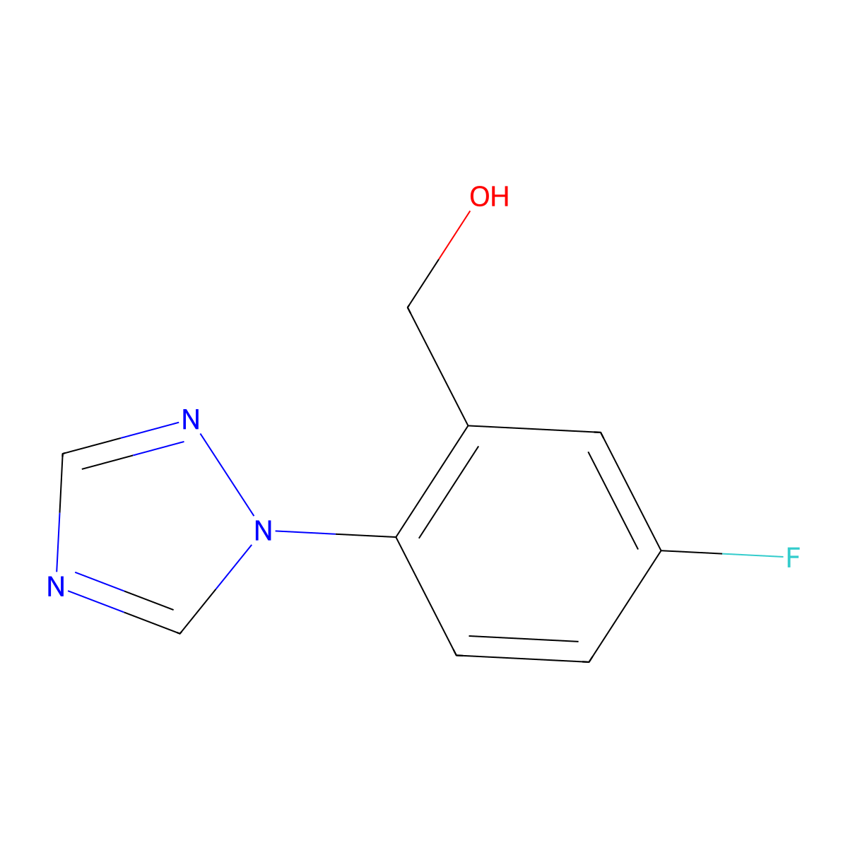[5-fluoro-2-(1H-1,2,4-triazol-1-yl)phenyl]methanol molecular structure, CAS 1096329-29-1