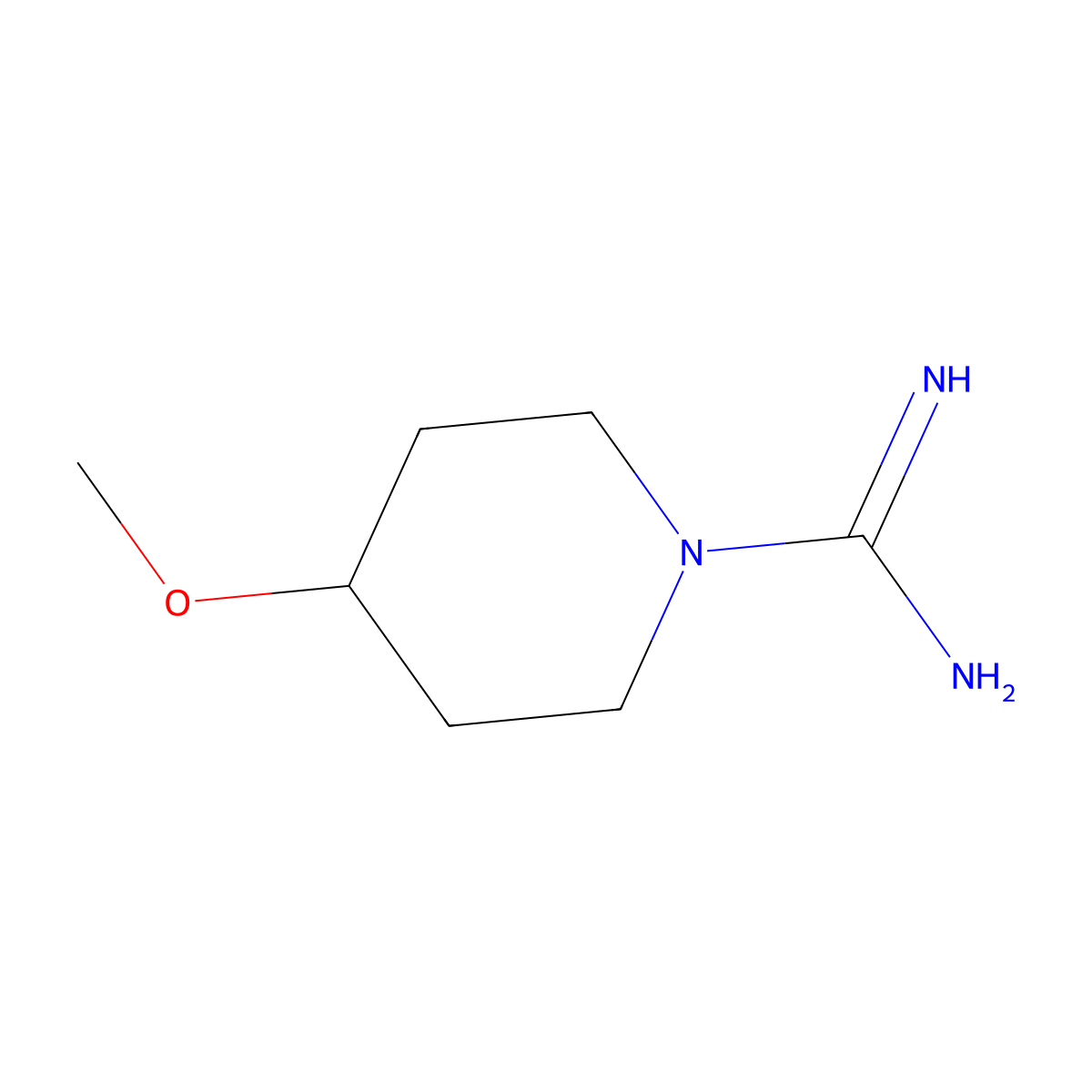 4-Methoxypiperidine-1-carboximidamide molecular structure, CAS 1096329-72-4