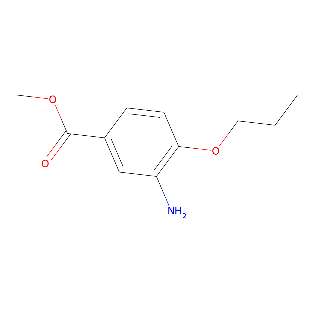 Methyl 3-amino-4-propoxybenzoate molecular structure, CAS 1096331-88-2