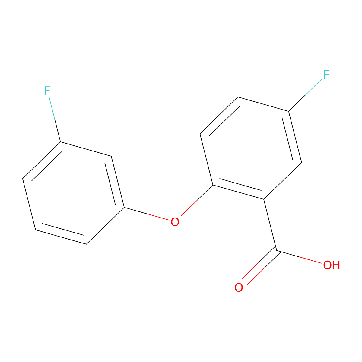 5-Fluoro-2-(3-fluorophenoxy)benzoic acid molecular structure, CAS 1096332-63-6