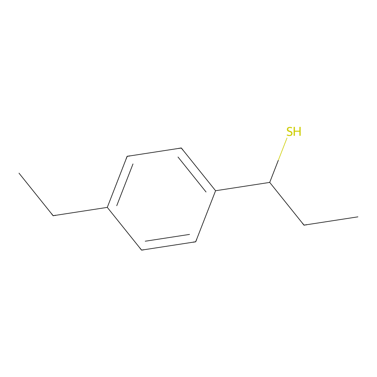 1-(4-Ethylphenyl)propane-1-thiol molecular structure, CAS 1096333-25-3