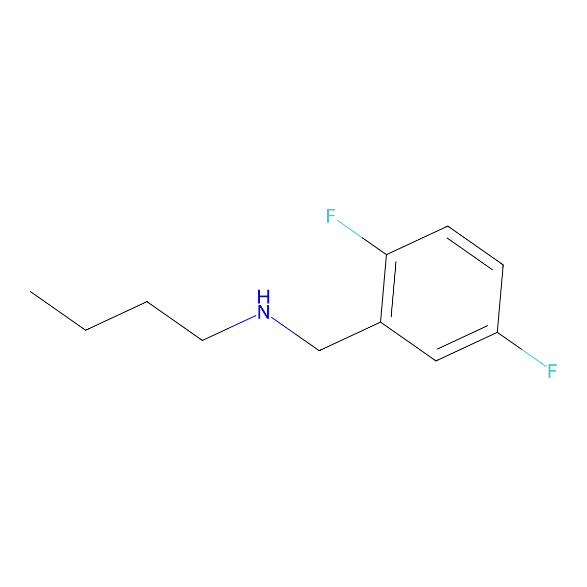 Butyl[(2,5-difluorophenyl)methyl]amine molecular structure, CAS 1096348-46-7
