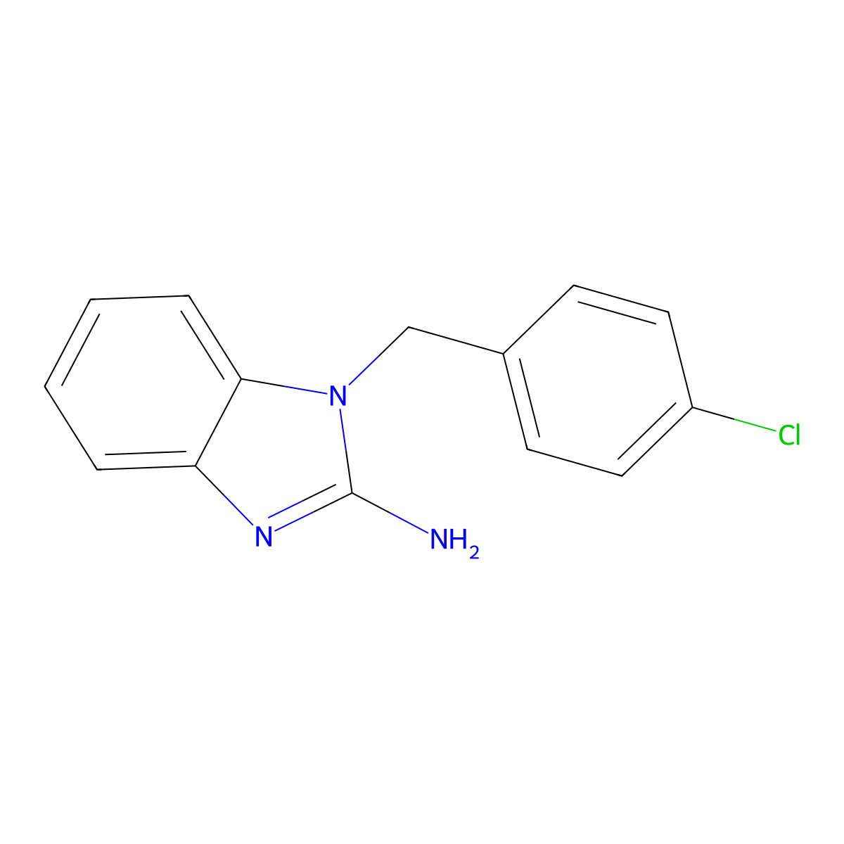 1-(4-Chlorophenylmethyl)-2-aminobenzimidazole molecular structure, CAS 109635-38-3
