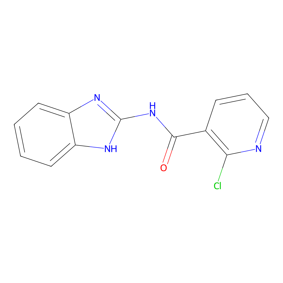 N-(1H-benzimidazol-2-yl)-2-chloropyridine-3-carboxamide molecular structure, CAS 109635-39-4