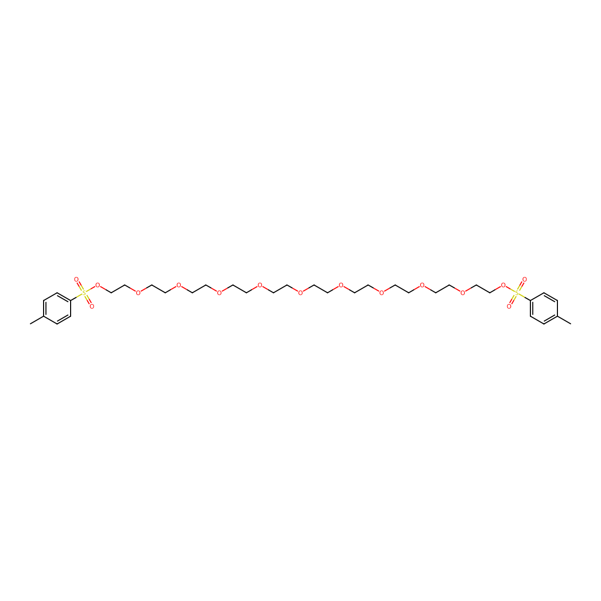 3,6,9,12,15,18,21,24,27-Nonaoxanonacosane-1,29-diol, 1-bis(4-methylbenzenesulfonate) molecular structure, CAS 109635-65-6