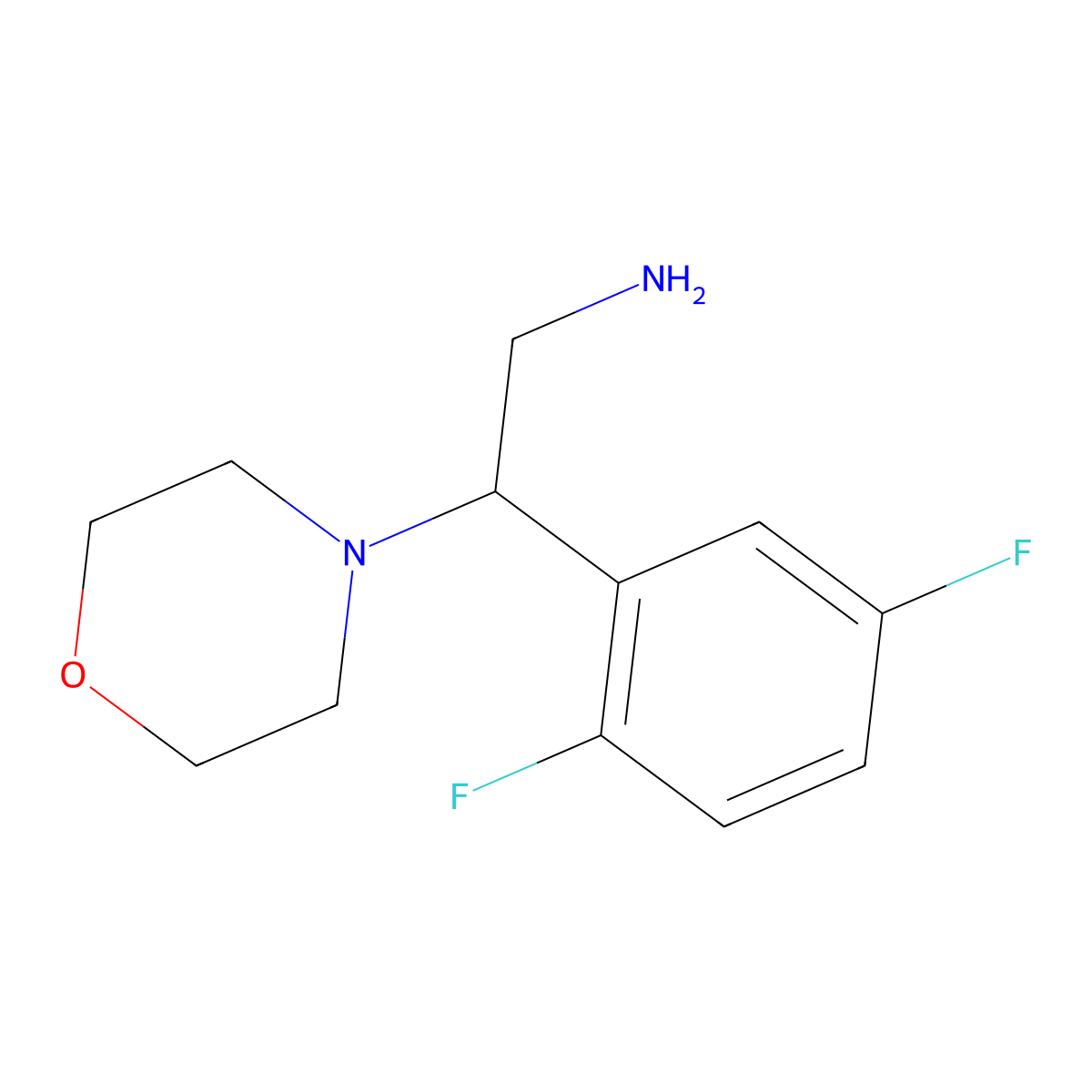 2-(2,5-Difluorophenyl)-2-morpholinoethanamine molecular structure, CAS 1096350-86-5