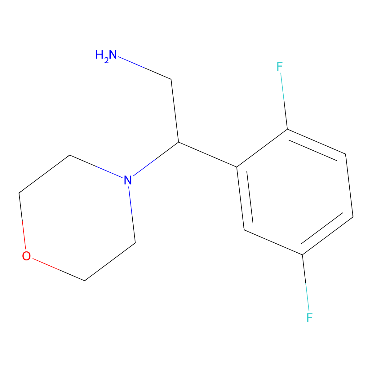 2-(2,5-Difluorophenyl)-2-morpholinoethanamine molecular structure, CAS 1096350-86-5