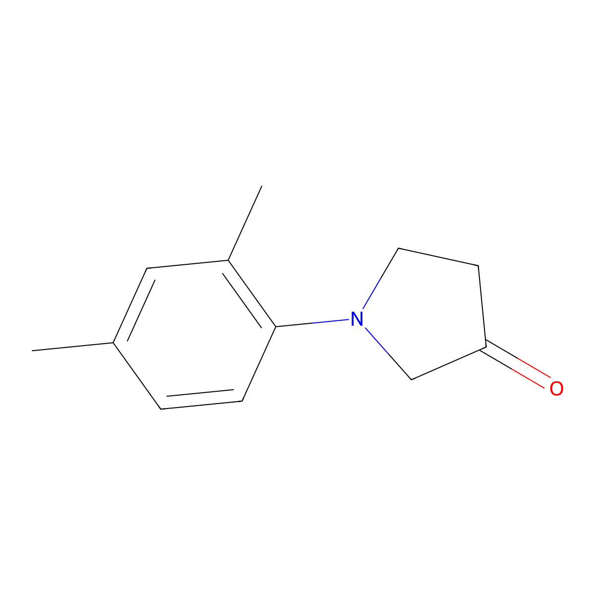 1-(2,4-Dimethylphenyl)pyrrolidin-3-one molecular structure, CAS 1096352-76-9