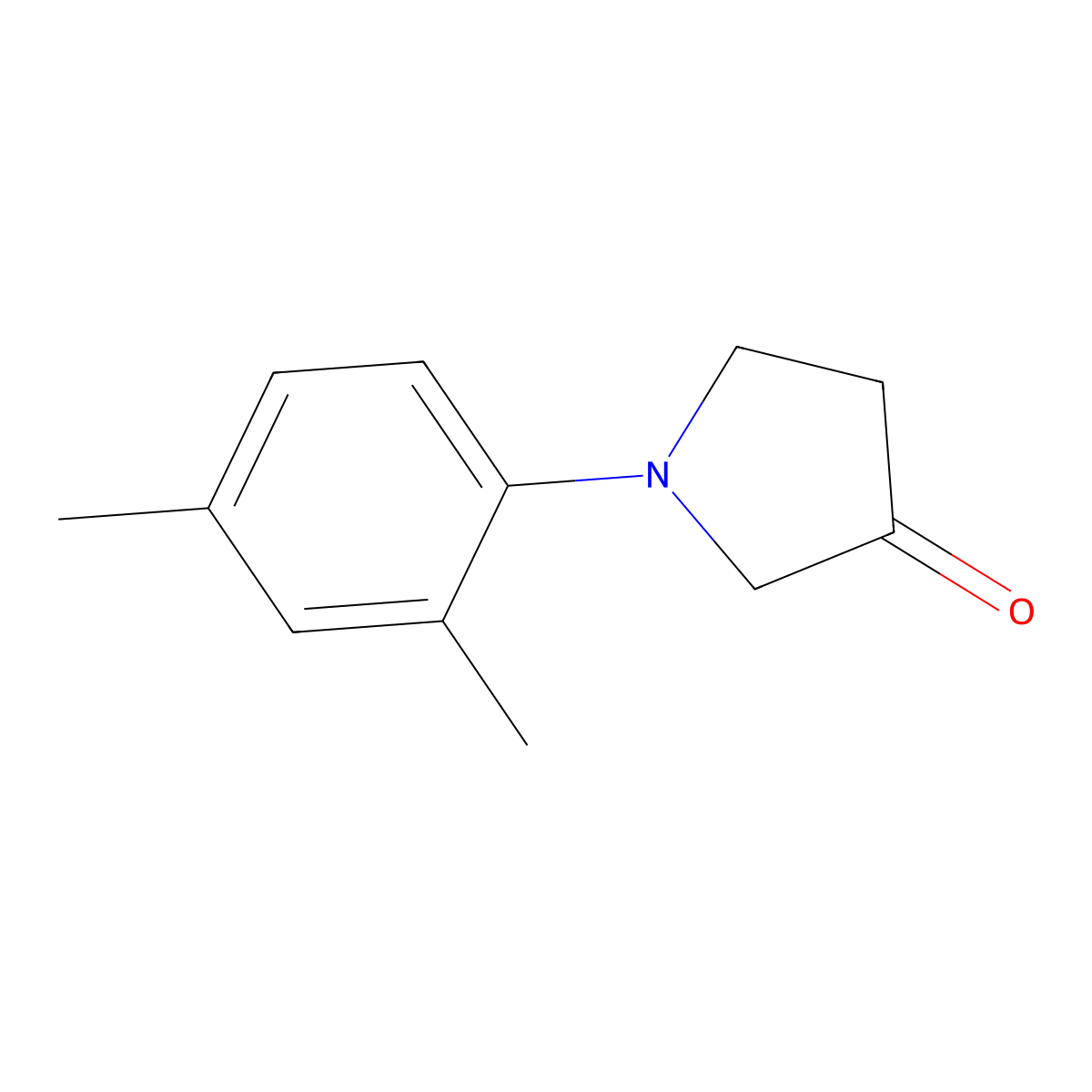 1-(2,4-Dimethylphenyl)pyrrolidin-3-one molecular structure, CAS 1096352-76-9