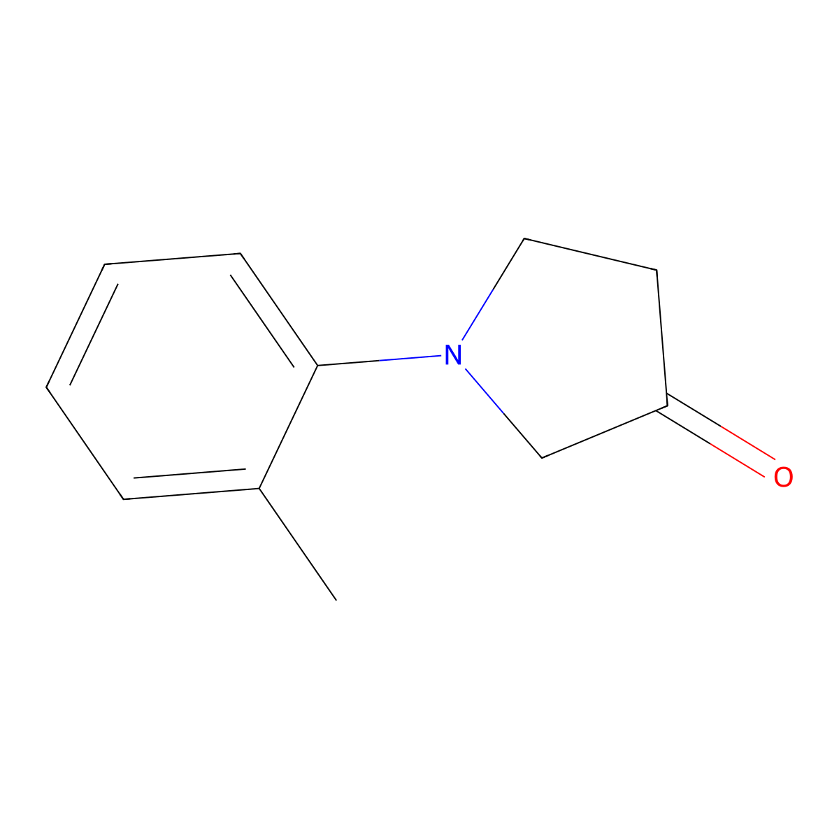 1-(o-Tolyl)pyrrolidin-3-one molecular structure, CAS 1096352-91-8