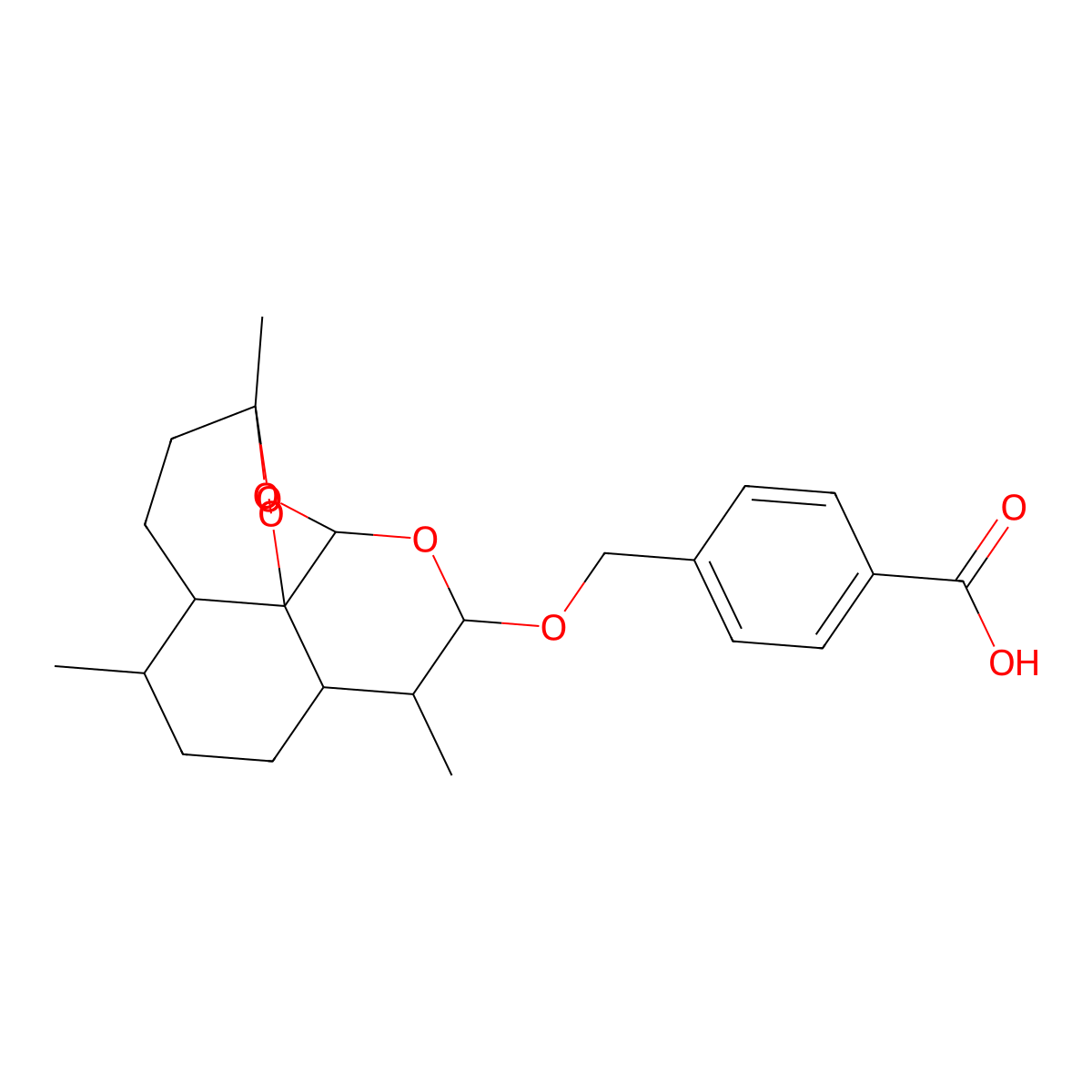p-Dihydroartemisininoxymethylbenzoic acid molecular structure, CAS 109637-83-4
