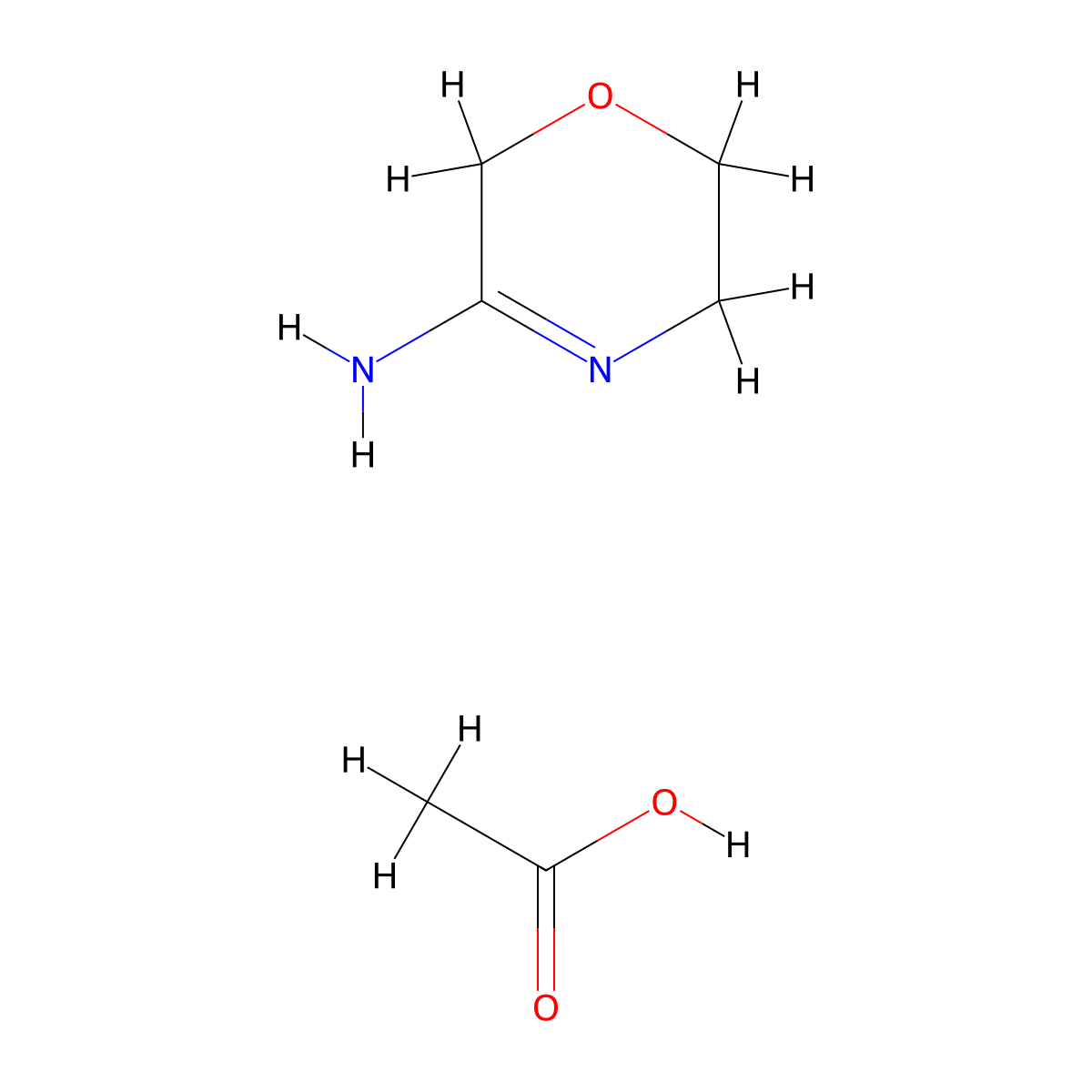 Acetic acid; morpholin-3-imine molecular structure, CAS 1096418-66-4