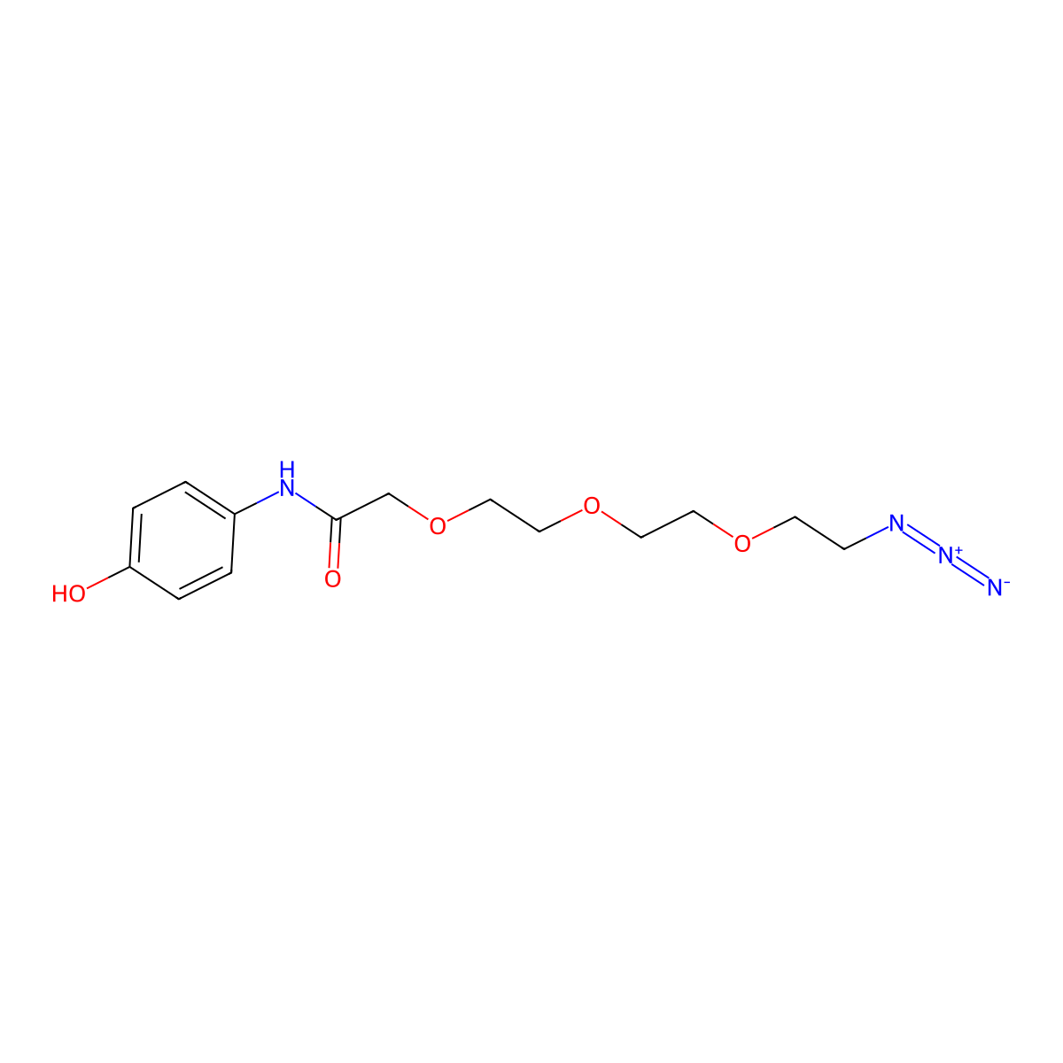 Phenol-amido-C1-PEG3-N3 molecular structure, CAS 1096439-18-7