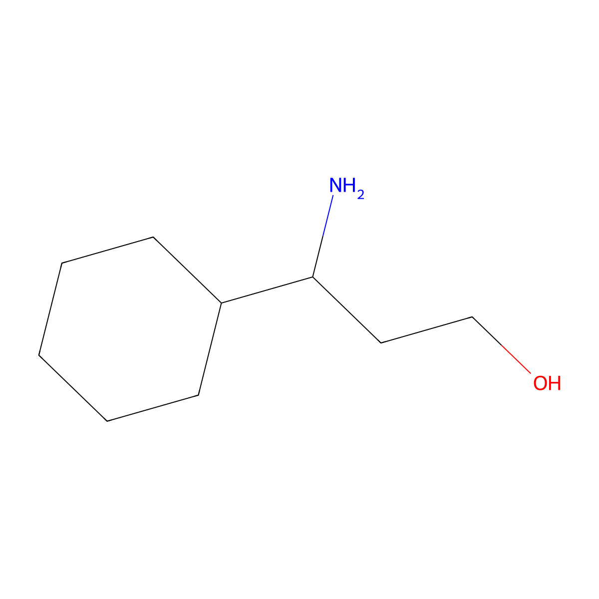 3-Amino-3-cyclohexylpropan-1-ol molecular structure, CAS 109647-95-2