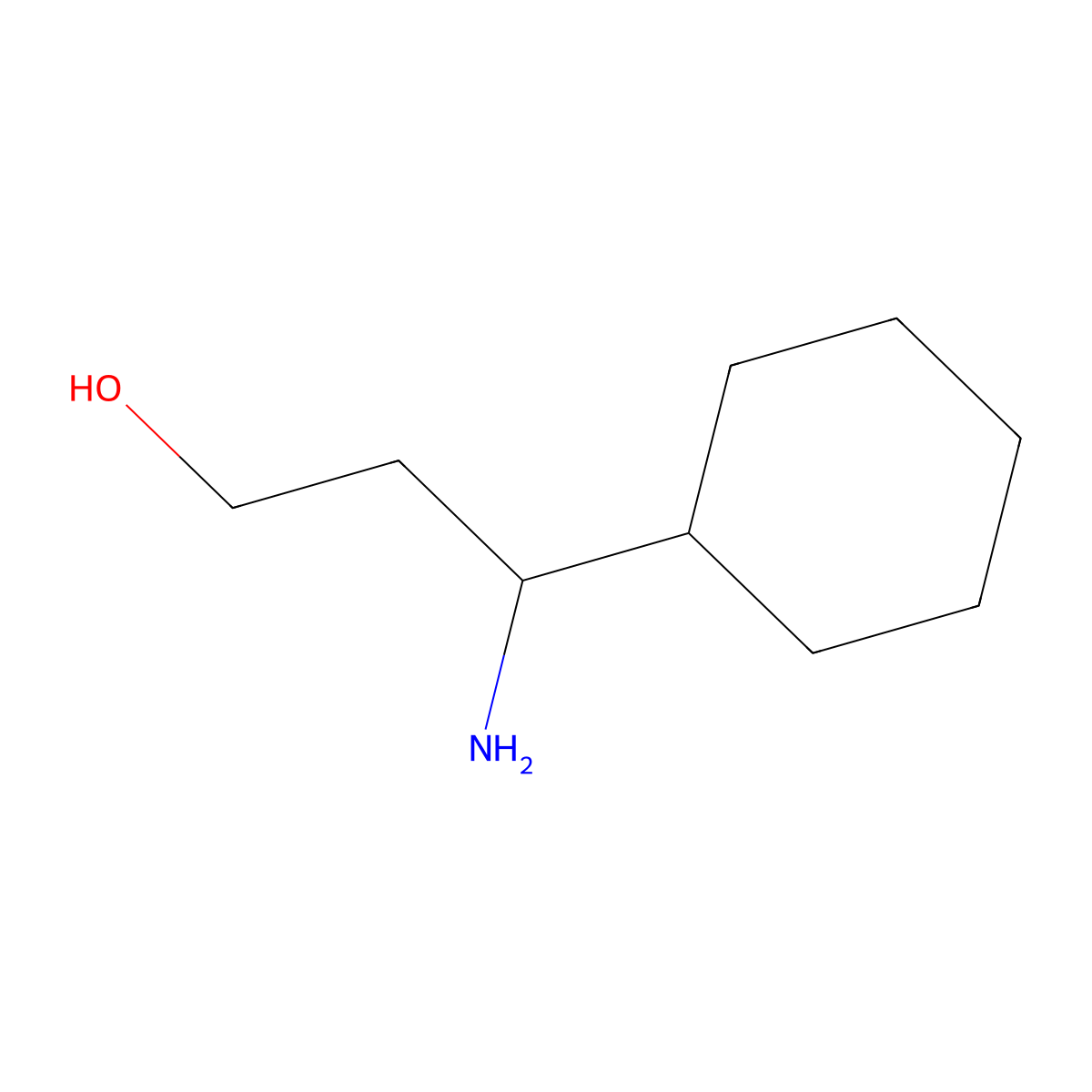 3-Amino-3-cyclohexylpropan-1-ol molecular structure, CAS 109647-95-2