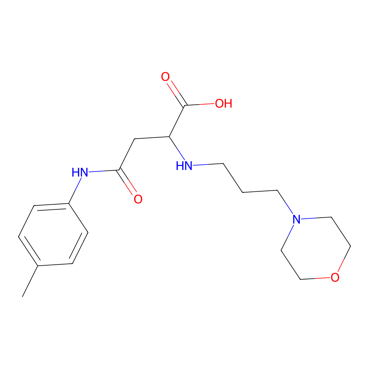 2-((3-Morpholinopropyl)amino)-4-oxo-4-(p-tolylamino)butanoic acid molecular structure, CAS 1096483-21-4
