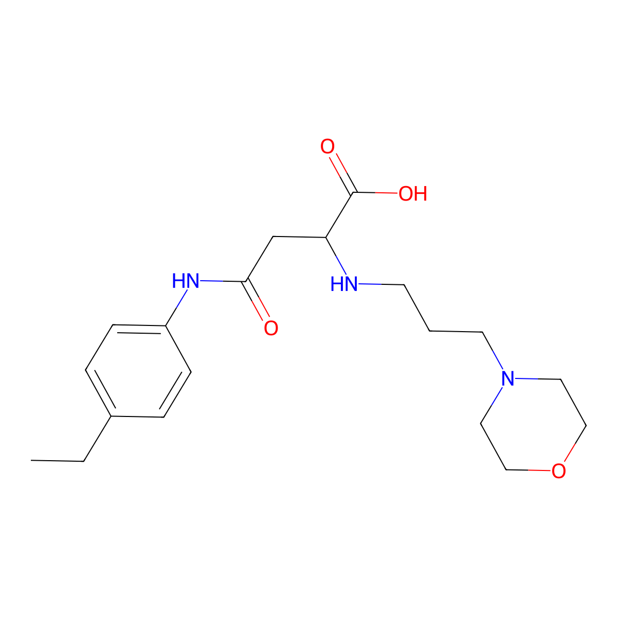 4-((4-Ethylphenyl)amino)-2-((3-morpholinopropyl)amino)-4-oxobutanoic acid molecular structure, CAS 1096483-22-5