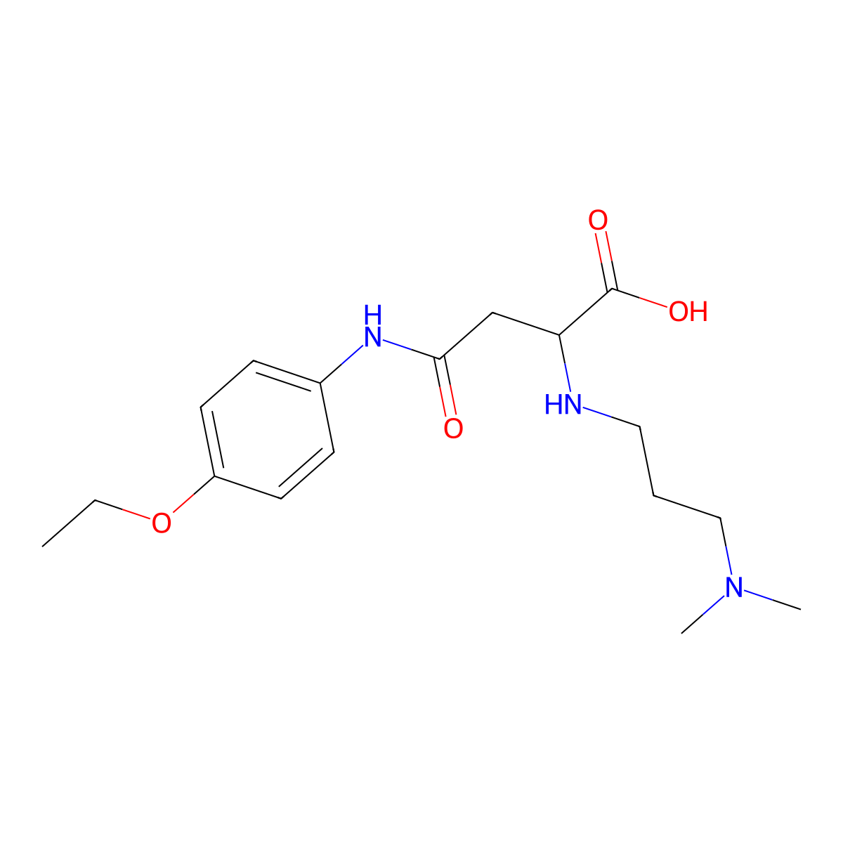 2-((3-(Dimethylamino)propyl)amino)-4-((4-ethoxyphenyl)amino)-4-oxobutanoic acid molecular structure, CAS 1096483-24-7