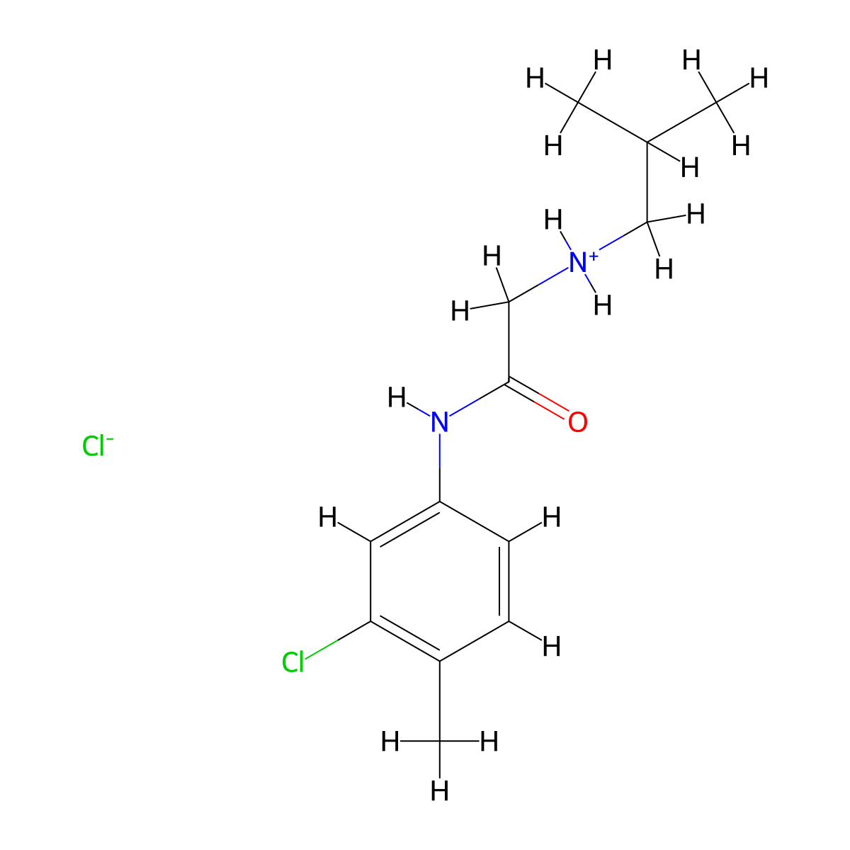 p-Acetotoluidide, 3'-chloro-2-isobutylamino-, hydrochloride molecular structure, CAS 109651-74-3